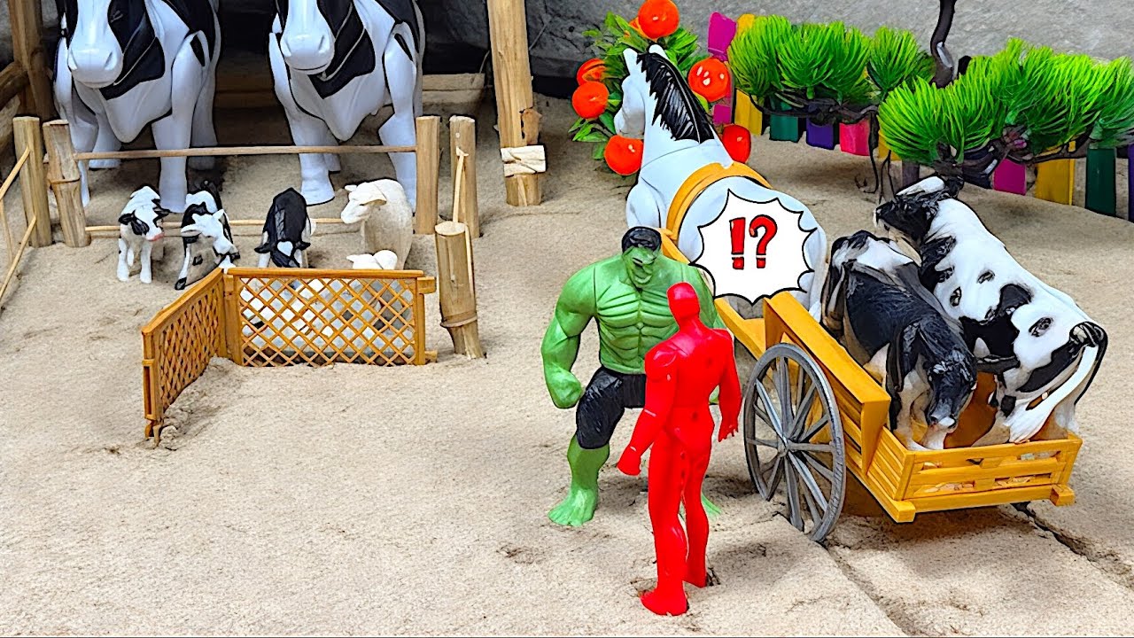 DIY FARM ‼️ HORSE CATTLE TO CARTOON HORSE TO TAKE TO THE MARKET. EPISODE 2