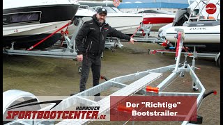 Der 'Richtige' Bootstrailer und 'Ladungssicherendes' Vergurten des Bootes auf dem Trailer