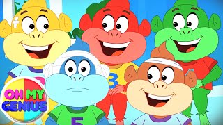 five little monkeys monkey song nursery rhymes and kids songs oh my genius