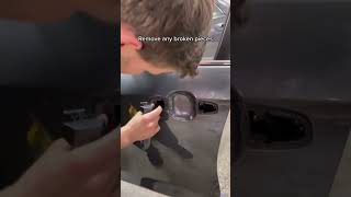 How to replace a door handle on a Toyota.