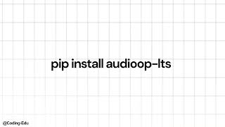 ModuleNotFoundError: No module named 'audioop' | manim | python | discord | #coding