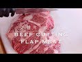 交雑牛「カイノミ」のカット〜 Beef cutting in Japan -Flap meat-