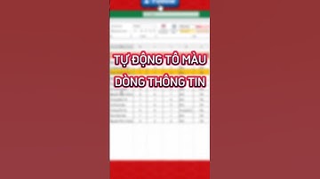 Tự động tô màu dòng thông tin trong excel 🤣🤣🤣