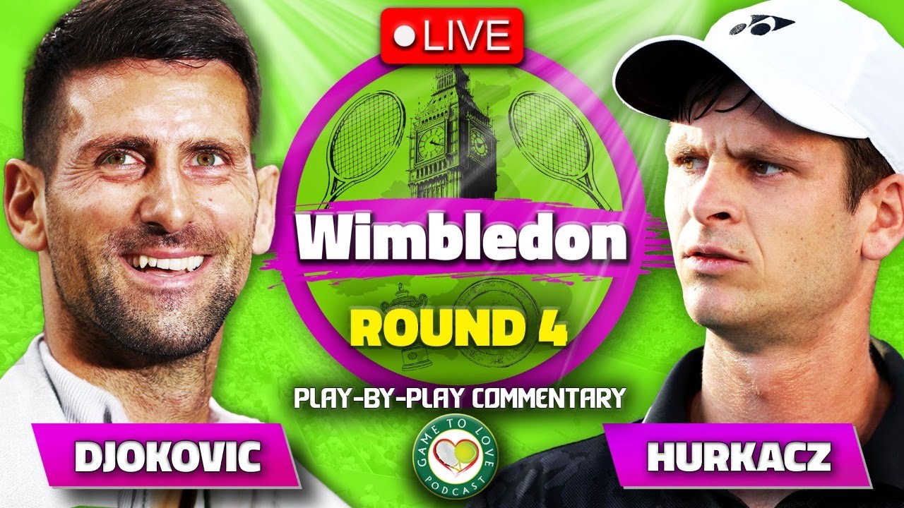 DJOKOVIC vs HURKACZ Wimbledon 2023 LIVE Tennis Play-by-Play Stream