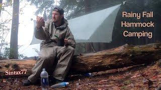 Lazy Fall Hammock Camping in the Rain  Loyalsock Trail