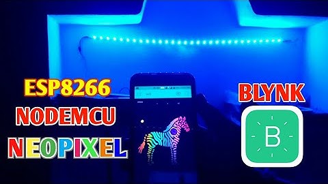 IOT : ESP 8266 Nodemcu Controlling Neopixel ws2812 LED Strip over the internet using BLYNK App