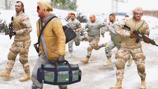 GTA 5 - What Happens if ARMY Michael and Trevor was in Prologue!(Bank Robbery Army Missions)