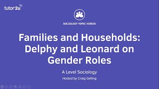 Delphy and Leonard on Gender Roles | A Level Sociology - Families