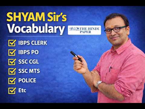 SHYAM SIR's VOCABULARY- Mar 11- #cgl #sscgdexam #ssccgl #ibpspo #upsc #synonyms #vocabulary #ssccgl