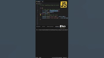 try/catch in javascript. #shortsvideo #shortsfeed #development #trending #nodejs#coding #educational