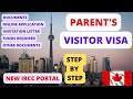 How to apply canada visitor visa for parents  visitor visa canada  step by step process 2023