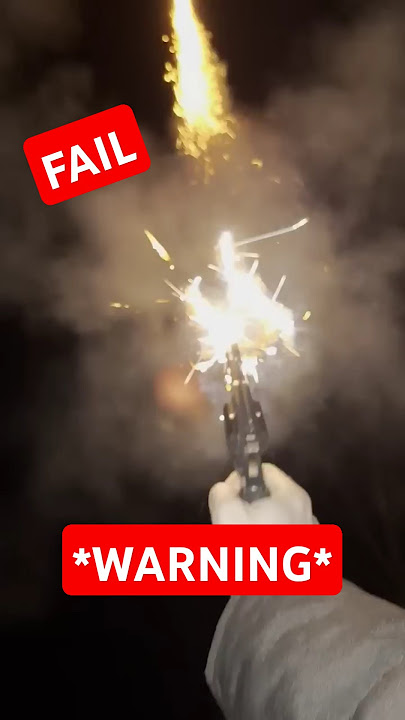 Idiot guy almost starts a forest fire with a flare gun #fail #fireworks #fire #idiots