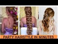 Party hairstyle in minutes fashion by sana