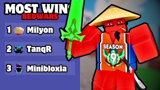 [🔴LIVE] HITTING #1 IN MOST WINS LEADERBOARD! (Roblox Bedwars)