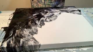 Black and White Fluid Art!