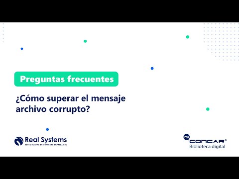¿Cómo superar el mensaje archivo corrupto?