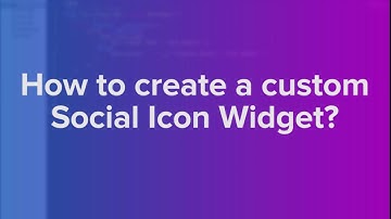 How to create a custom social icon widget - Wordpress Tutorial