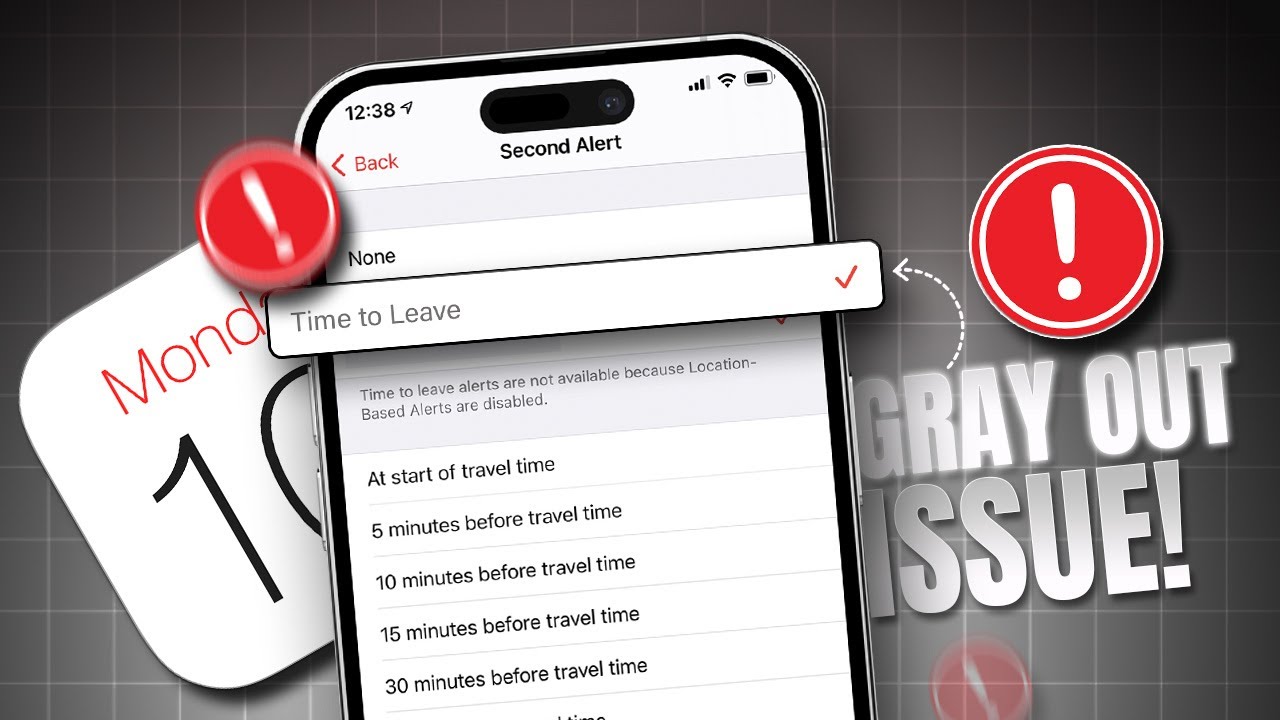 How to Fix iPhone Calendar 'Time to Leave' Disabled Issue | Time to Leave Option Greyed Out on iOS