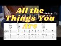 All the things you are  chord melody with tab