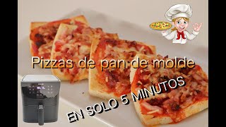 Pizzetas de atún y queso con pan de molde en Freidora de aire