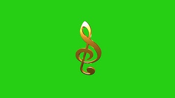 Music notes green screen video