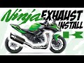 Kawasaki Ninja 650 EXHAUST Install! (Delkevic)