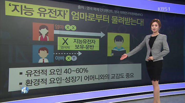 ‘지능 유전자’ 엄마로부터 물려받는다!