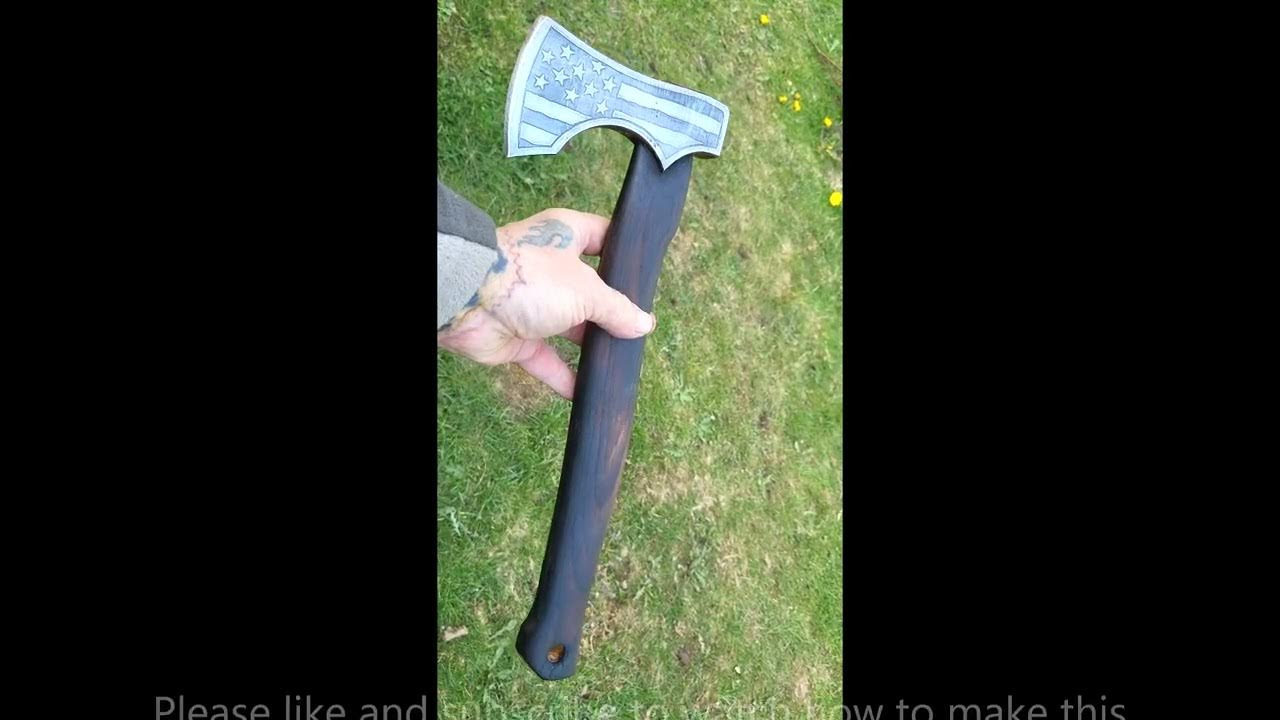 How to turn a Harbor Freight Hatchet into an Etched Bearded Axe YouTube