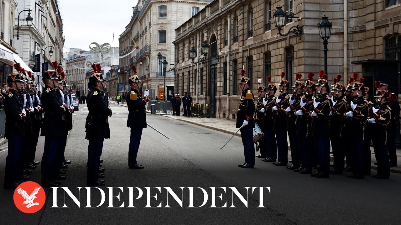 Watch again: British soldiers join Paris changing of the guard to mark Entente Cordiale anniversary