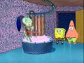 Youtube Thumbnail Spongebob and Patrick interupt Squidward's bath