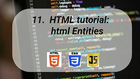 HTML tutorial: HTML Entities | Website Development tutorial #11 #darkcodestudio #webdevlopment