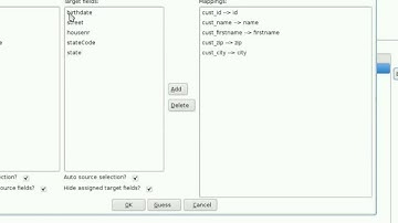 Creating a mapping to a database table