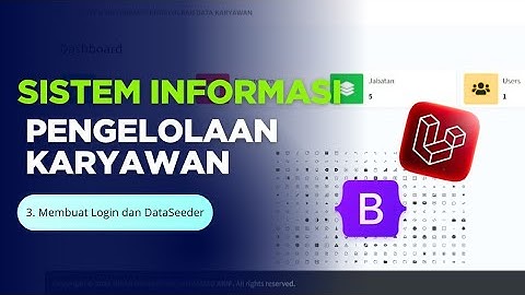 3. Membuat Login dan Dataseeder - Sistem Informasi Pengelolaan Karyawan