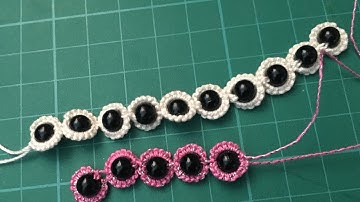 # shuttle tatting # pearl with split ring | In Tamil |Thread and Needle