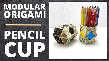 How To Make a Modular Origami Hexagon Pencil Holder