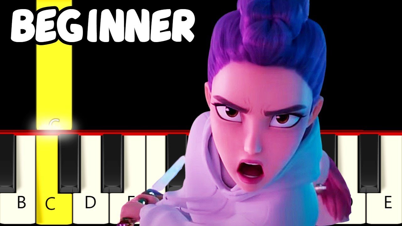 Takedown - KPop Demon Hunters - Fast and Slow (Easy) Piano Tutorial - Beginner