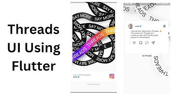 Flutter Project | Building Threads UI Using Flutter