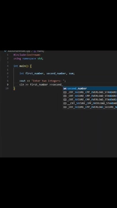 Write a C++ program add two numbers - YouTube