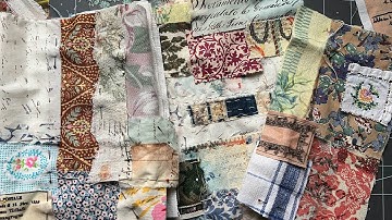 Fabric Scrap Collage PART 1 | Slow Stitch Inspiration for Junk Journals & Textile Art
