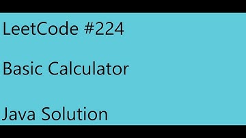 Leetcode 224 - Basic Calculator - Java