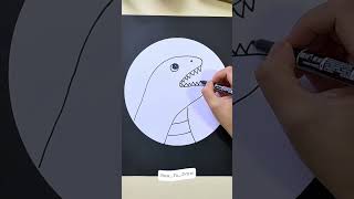 Easy way to draw Godzilla with the palm #artwork #easydrawing #drawing #stepbystep #sketch #art