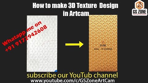 How to make 3D Texture Design in Artcam #gszone #cnc #router #wood #Texture
