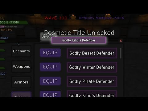 Godly King Defender Title Dungeon Quest Wave Defense Update Roblox U Sajreddit - roblox dungeon quest godly desert defender