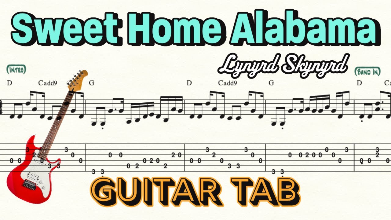 Sweet Home Alabama Guitar sheet music YouTube