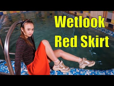 Wetlook red Skirt | Wetlook cold water | Wetlook swim