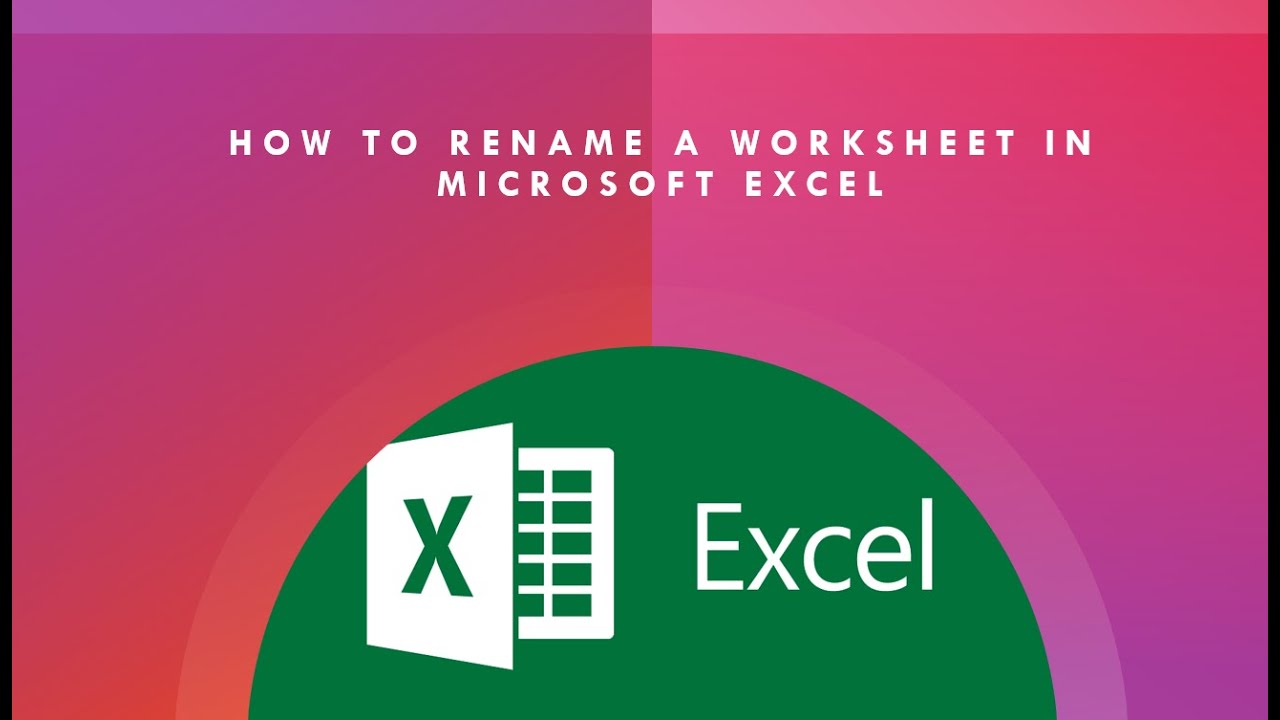 How To Rename A Worksheet In Microsoft Excel Easily Free Video How To Rename A Worksheet In Microsoft Excel Easily Free Video