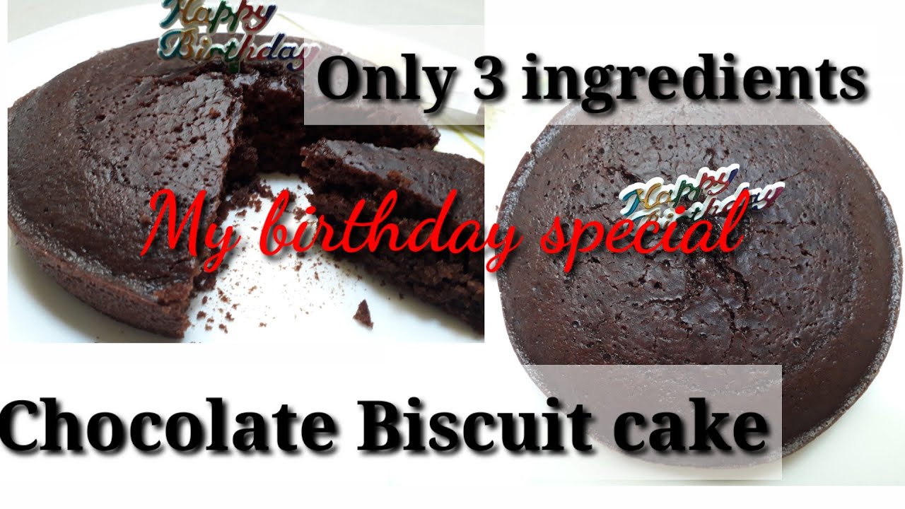 Chocolate biscuit cake / with only 3 ingredients// soft and easy cake
