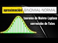 Aproximacin binomial  normal  correccin de yates  teorema de moivre  laplace