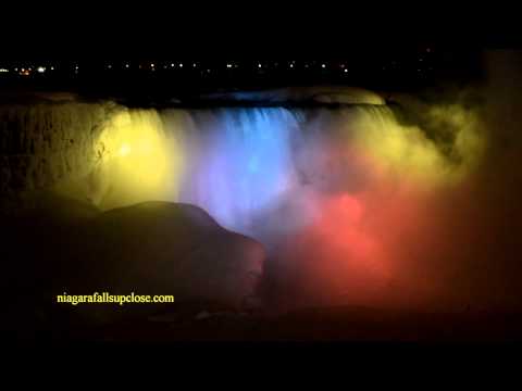 Stunning Niagara Falls Winter Illumination