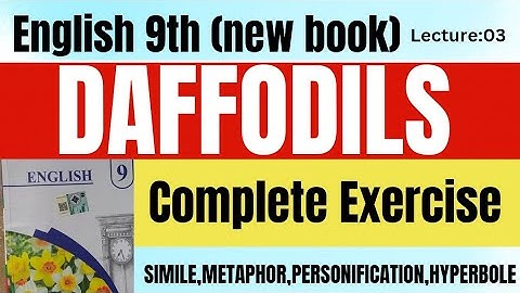 9th English #Daffodils Exercise complete 💯|9th new book (2025) chapter 3 complete exercise